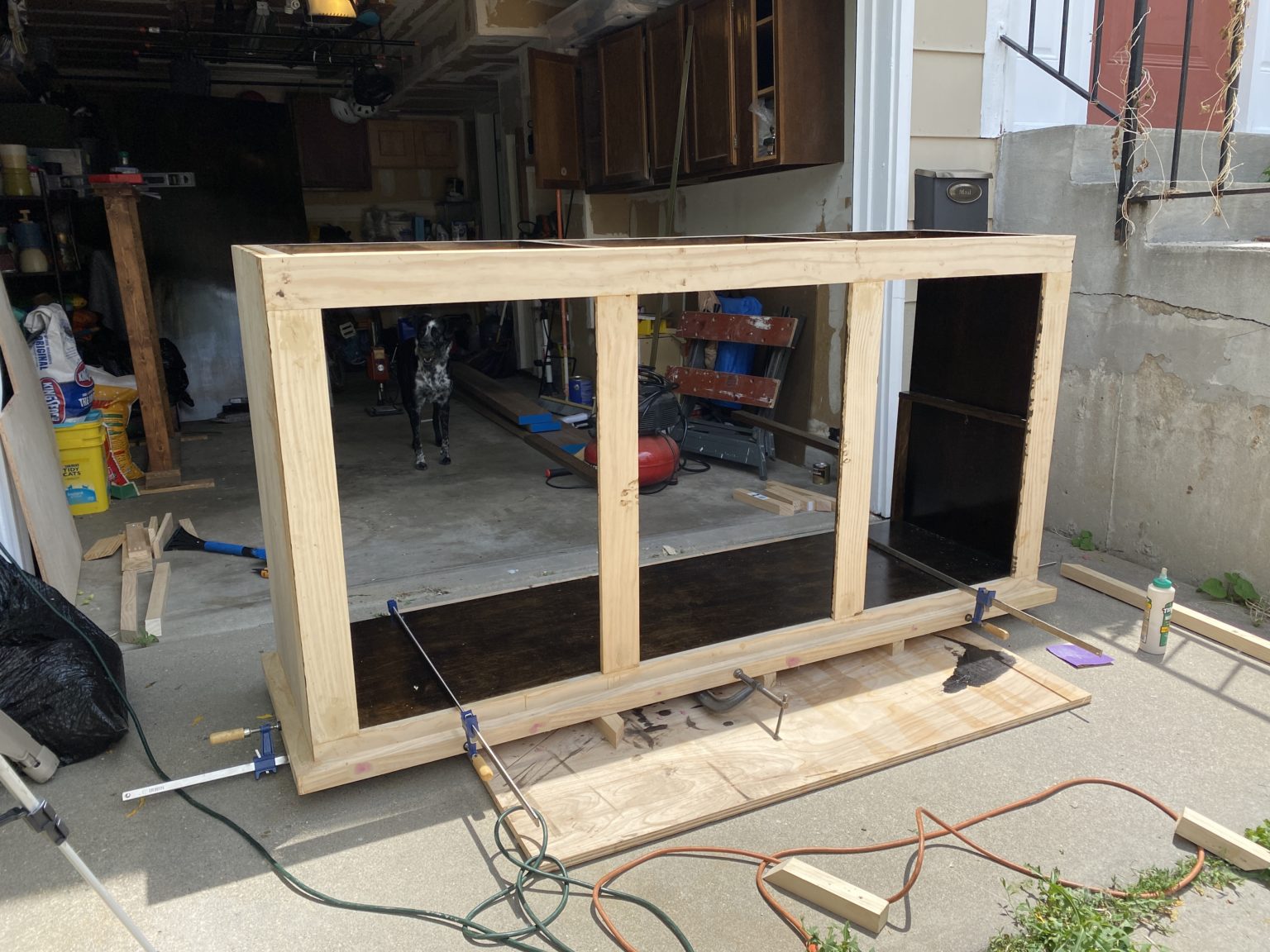 DIY Bar Cabinet Plans with Mini-Fridge & Sliding Doors - Sarah Bella